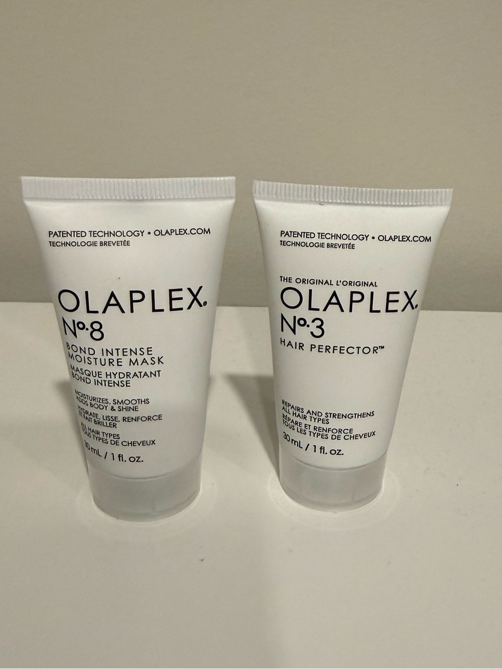 OLAPLEX No.3 & No.8 Travel Hair Repair Duo - New with seals